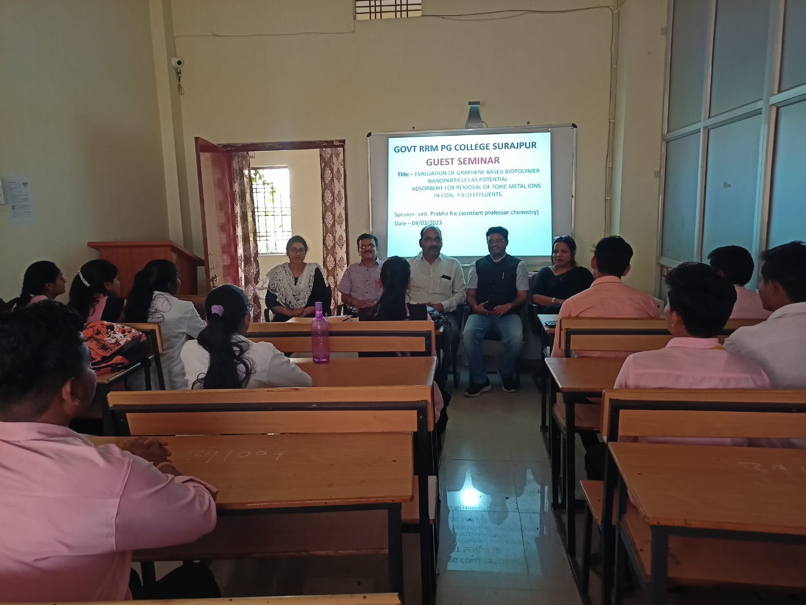 Seminar on evolution of graphene based biopolymer nanoparticles as potential adsorbent for removal of toxic metal ion in coal field effluents.